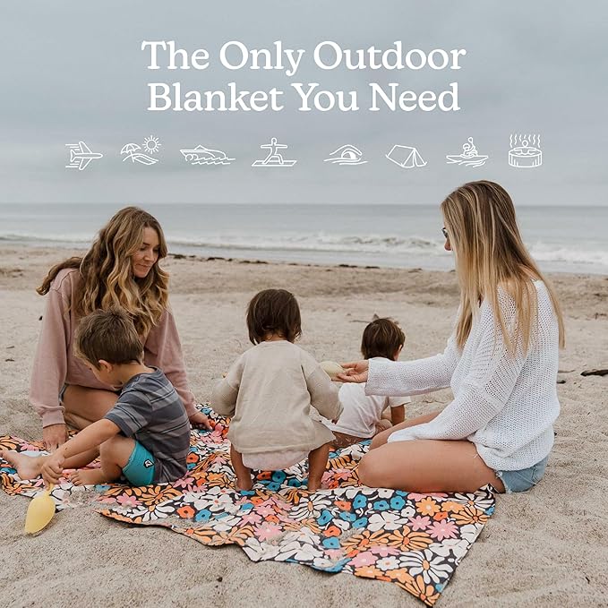 Nomadix Festival Blanket - Perfect for Picnics, Camping, & Lawn Seating - Plush Top & Water