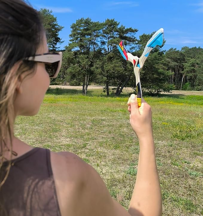 Wooden Boomerang Hurricane v2 | Handcrafted Returning Boomerang | Easy-to-Throw Design for