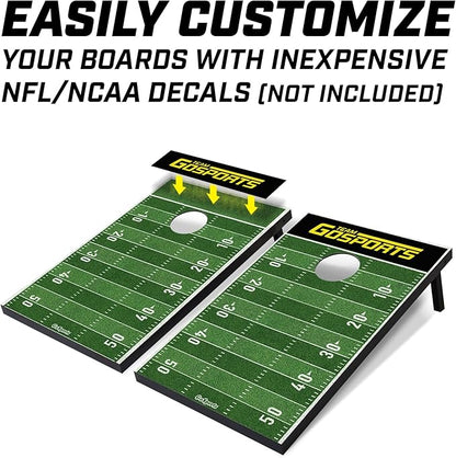 GoSports Portable Cornhole Sets, 8 Styles – Choose 4 x 2 ft or 3 x 2 ft - Boards Include 8 Bean