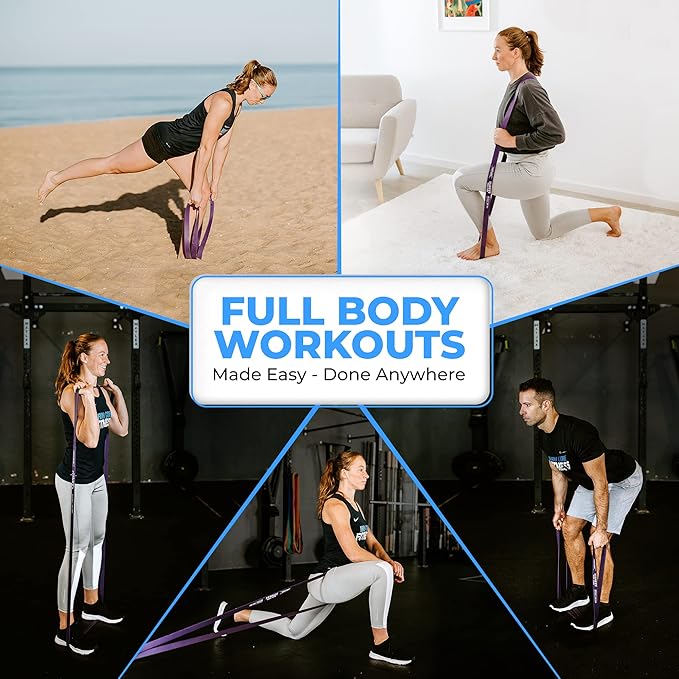 Pull Up Assistance Resistance Bands - Long Loop Power Bands for Men and Women - Strength Power