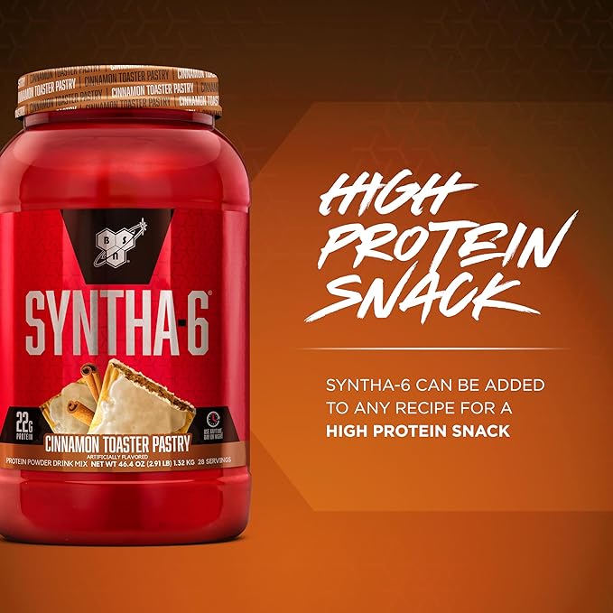 BSN SYNTHA-6 Premium Protein Powder with 6g of Fiber, Whey Protein, Micellar Casein, Milk Protein