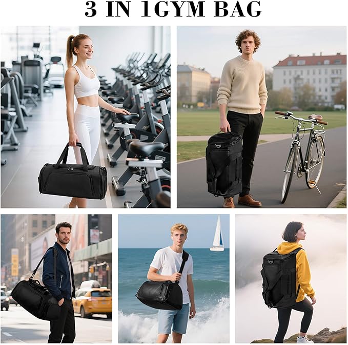 Gym Bags for Men and Women Sport Duffle Bag for Travel Carry on Duffel Bag with Shoe Compartment