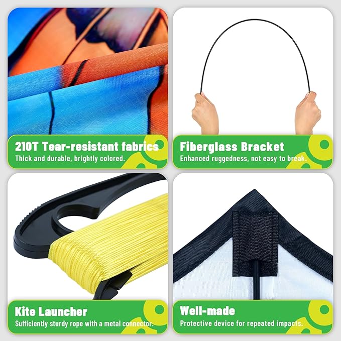 Butterflys for Kids, Beautiful Kite Easy to Fly for Beginners with 328 ft Line & Line Winder