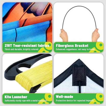 Butterflys for Kids, Beautiful Kite Easy to Fly for Beginners with 328 ft Line & Line Winder