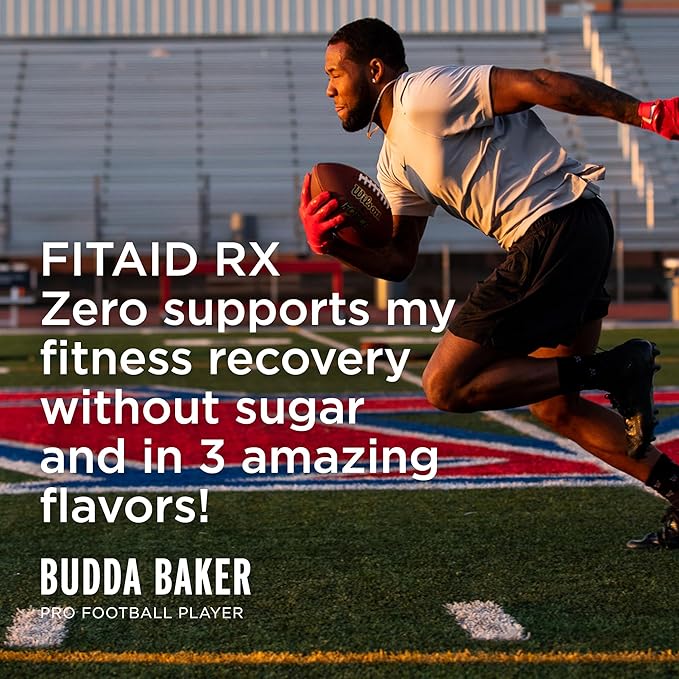 FITAID RX Zero Sugar, Encapsulated Creatine, Workout Recovery Drink, All-In-One Blend, BCAAs