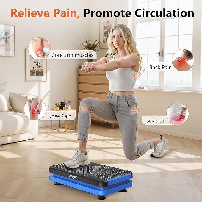 AXV Vibration Plate Fitness Platform Exercise Machine Vibrating Shaking Full Body Shaker Workout