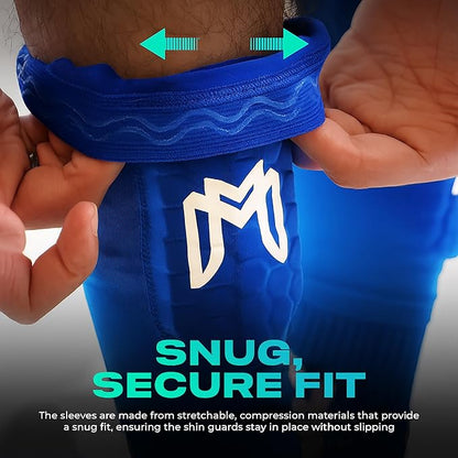 Mini Shin Guards Soccer – Built in Shin Pad Sleeves for Mens, Women, Teens - Small Shin Guards