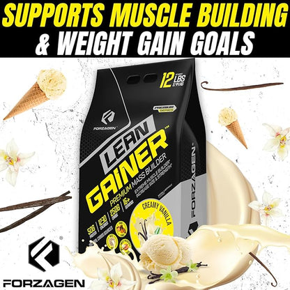 Forzagen Lean Gainer Premium Mass Builder | Mass Gainer Protein Powder for Men & Women (12 Lbs