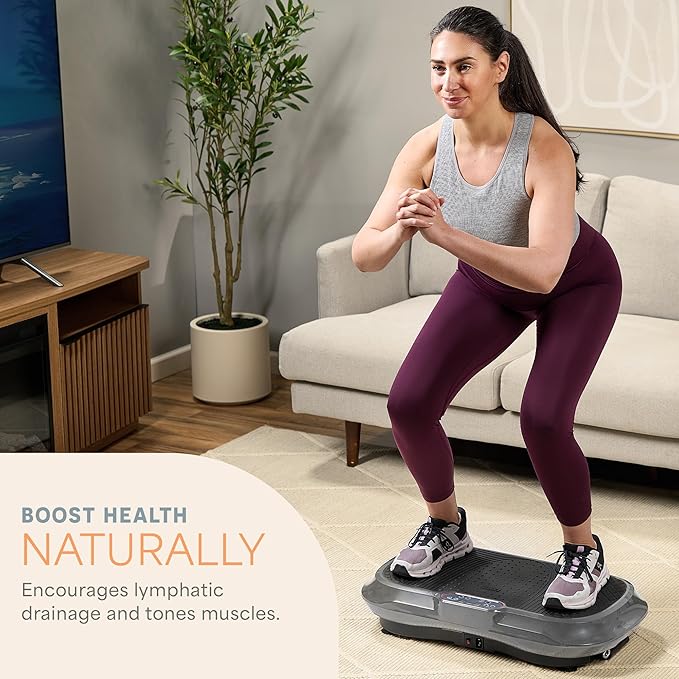 Lifepro Waver Vibration Plate Exercise Machine for Lymphatic Drainage, Muscle Activation, Full-Body