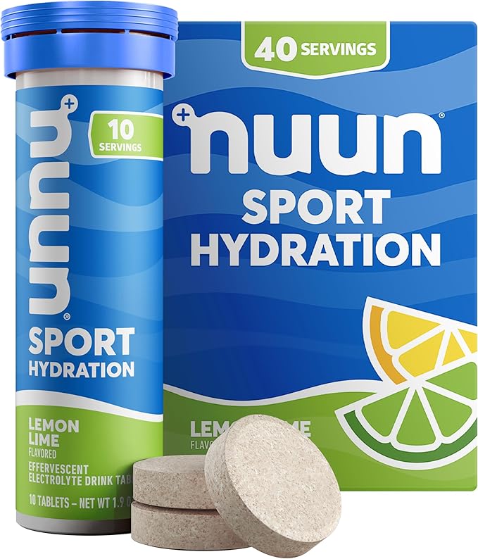 Nuun Sport Electrolyte Tablets with Magnesium, Calcium, Potassium, Chloride & Sodium, Gluten Free &