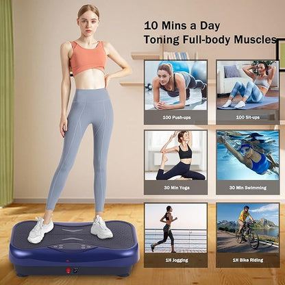 Whole Body Vibration Plate Exercise Machine ??Power Vibrating Plate for Lymphatic Drainage Weight