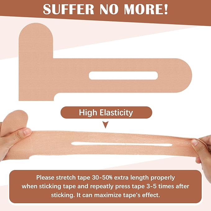 50 Pcs Precut Kinesiology Tape for Knees Pain Relief Elastic Waterproof Athletic Knee Tape for