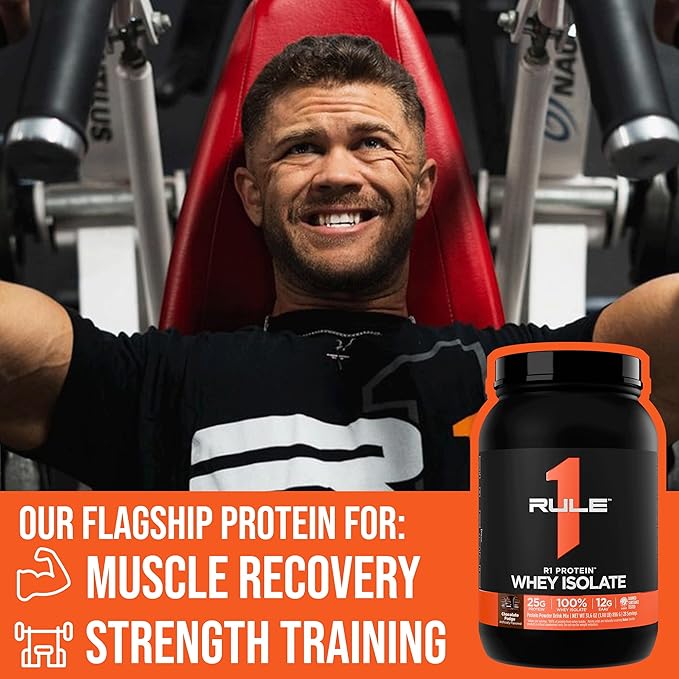 Rule 1 R1 Protein Whey Isolate - with 25g Protein & 6g BCAA Exclusively from Isolated & Hydrolyzed