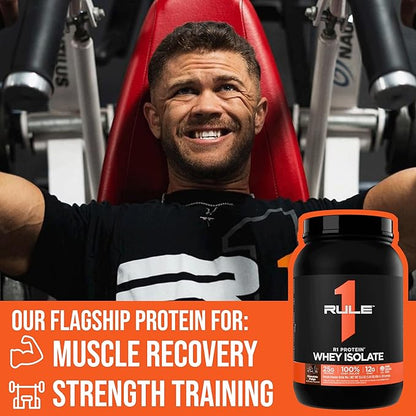 Rule 1 R1 Protein Whey Isolate - with 25g Protein & 6g BCAA Exclusively from Isolated & Hydrolyzed