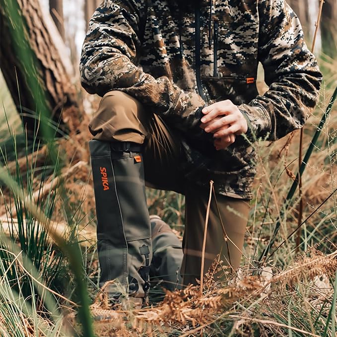 SPIKA Strike Snake Gaiters, Waterproof Snake Chaps for Hunting, Adjustable and Snake Resistent Leg