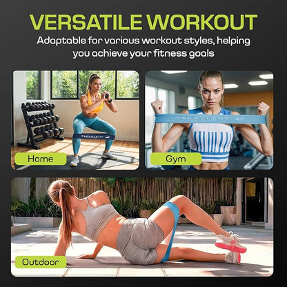 Fabric Resistance Bands for Working Out with 5 Strength Levels - Extra Light to Extra Heavy, Thick