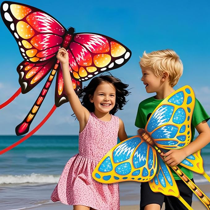 Kite for Kids Ages 3-5 4-8 & Adults, Flying Toys| Beach Toys| Outdoor Toys, Easy to Fly Butterfly