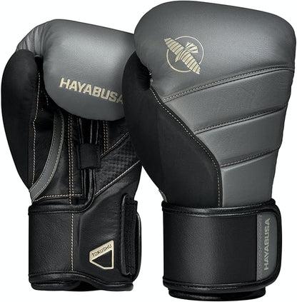 Hayabusa T3 Boxing Gloves for Men and Women Wrist and Knuckle Protection, Dual-X Hook and Loop
