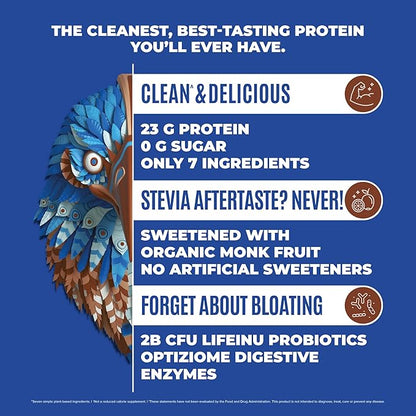 Falcon Vegan Protein Powder Organic, Stevia & Sugar Free, Plant Based Protein, Low Carb, Dairy