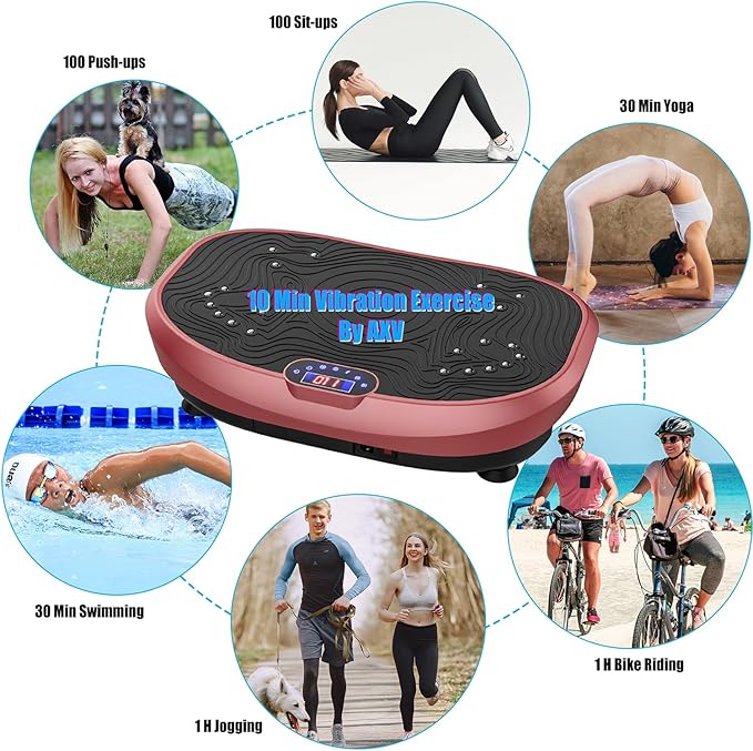 AXV Vibration Plate Exercise Machine Whole Body Workout Power Vibrate Fitness Platform Vibrating