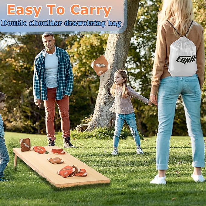 EunHo Dual Sided Cornhole Bags Regulation Set of 8 Professional Cornhole Bean Bags Slick and Stick