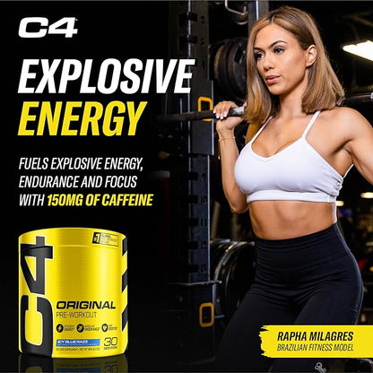 Cellucor C4 Original Pre Workout Powder ICY Blue Razz | Vitamin C for Immune Support | Sugar Free