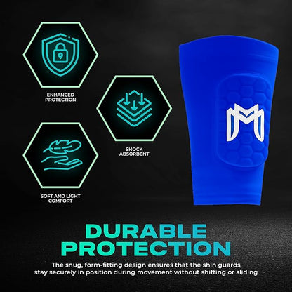 Mini Shin Guards Soccer – Built in Shin Pad Sleeves for Mens, Women, Teens - Small Shin Guards