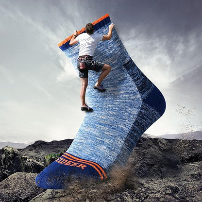 FEIDEER Men's Hiking Walking Socks, Multi-Pack Wicking Cushioned Outdoor Recreation Hiking Socks