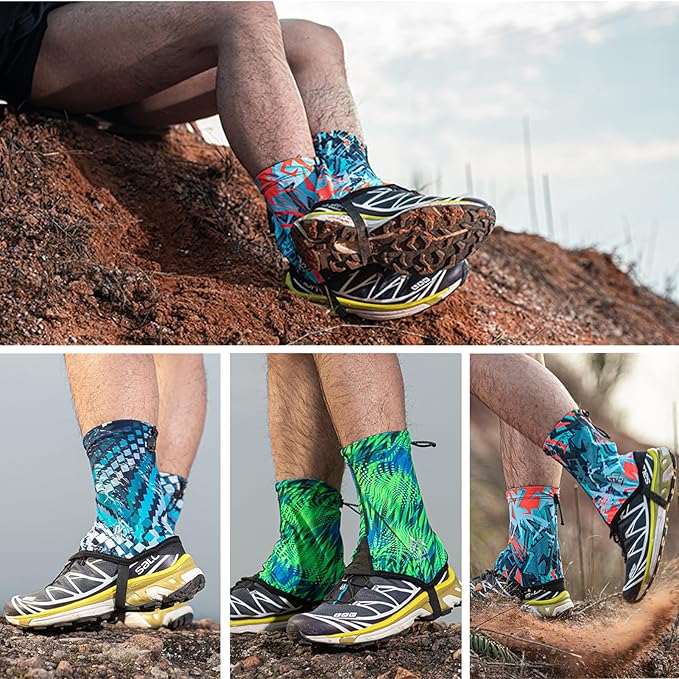 Azarxis Trail Gaiters Low Ankle Gators Shoes Boots Cover Breathable & Sand Protection for Men Women