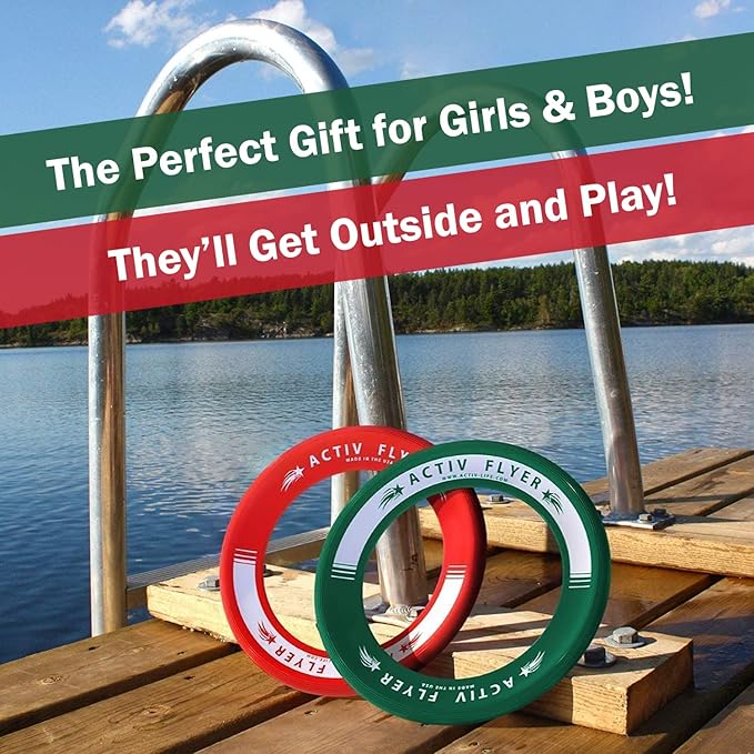 Activ Life Kid’s Flying Rings (2 Pack) They Fly Straight & Don’t Hurt, 80% Lighter Than Standard