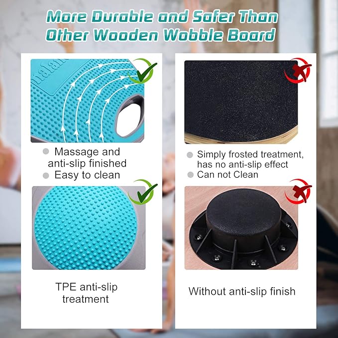 NALANDA Wobble Balance Board, Core Trainer for Balance Training and Exercising, Healthy Material