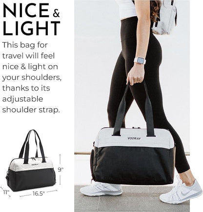Vooray 25L Trainer Duffel Bag ??Lightweight Travel Duffel for Women and Men with Shoe Pocket