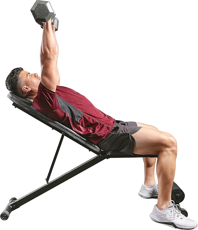 Sunny Health & Fitness Compact Premium Incline Bench Press Bar Rack Set & Optional Leg Extension