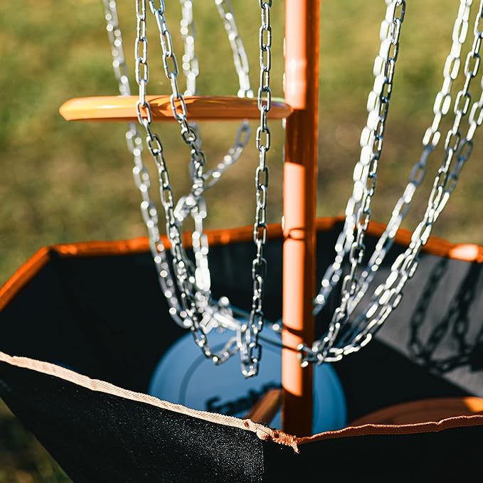 Franklin Sports Disc Golf Baskets - Portable Disc Golf Target with Chains Included - Disc Golf