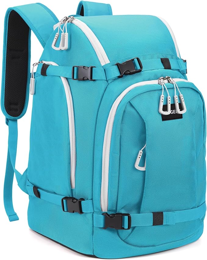 Ski Boot Bag, 50L Ski Boot Travel Backpack for Skis, Snowboard & Accessories, Waterproof Padded Ski