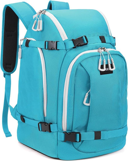 Ski Boot Bag, 50L Ski Boot Travel Backpack for Skis, Snowboard & Accessories, Waterproof Padded Ski