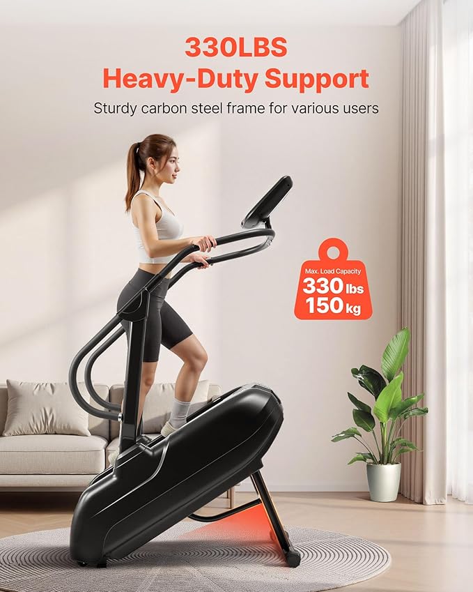 VEVOR Stair Stepper Machine, LED Screen Continuous Climbing Machines, Max Load 330 Lbs Stepping