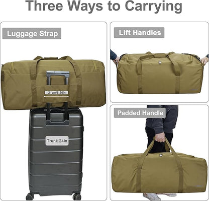 Large Duffle Bag 100L, Travel Duffel Bag for Men, Water & Tear Resistant Travel Bag, Extra Large