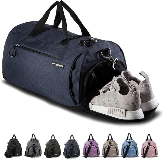 Fitgriff® Gym Bag for Men & Women with Shoe & Wet Compartment - Duffle Bag for Travel, Sports