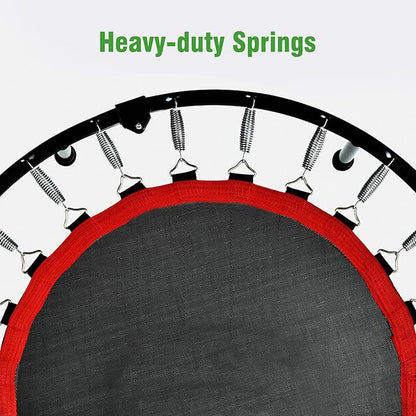 450 LBS Foldable Mini Trampoline for Adults & Kids 40" Rebounder Trampoline with Adjustable Foam