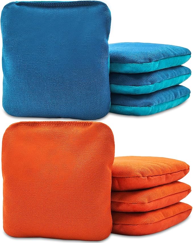 JIMTERRY Professional Cornhole Bags Set of 8 Dual Sided Corn Holes Bags Double Sided Regulation