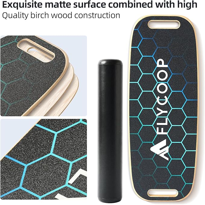Balance Board for Adult with Adjustable Stoppers: 3 Modes Wobble Board with Roller Exercise