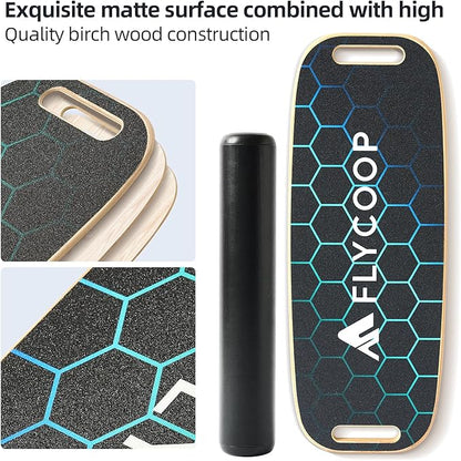Balance Board for Adult with Adjustable Stoppers: 3 Modes Wobble Board with Roller Exercise