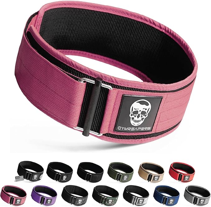 Gymreapers Quick Locking Weight Lifting Belt for Men Gym Belt for Powerlifting Deadlift Belt with 4