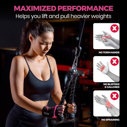 MhIL Workout Gloves for Women – Breathable Gym Gloves for Women with Palm Protection and Enhanced