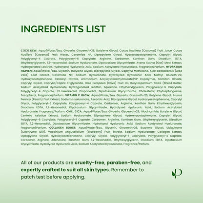 PLANTIFIQUE Superfood Facial Sheet Mask Variety Box 10 Pack ??2x Coconut, Aloe, Vitamin C, Centella