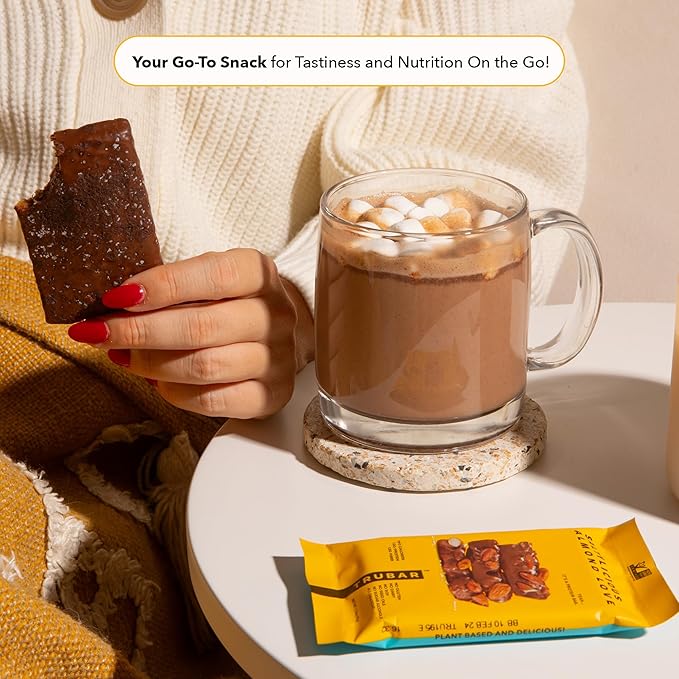 TRUBAR Vegan Protein Bar, Saltylicious Almond Love, Gluten Free, Plant Based, High Fiber, Dairy