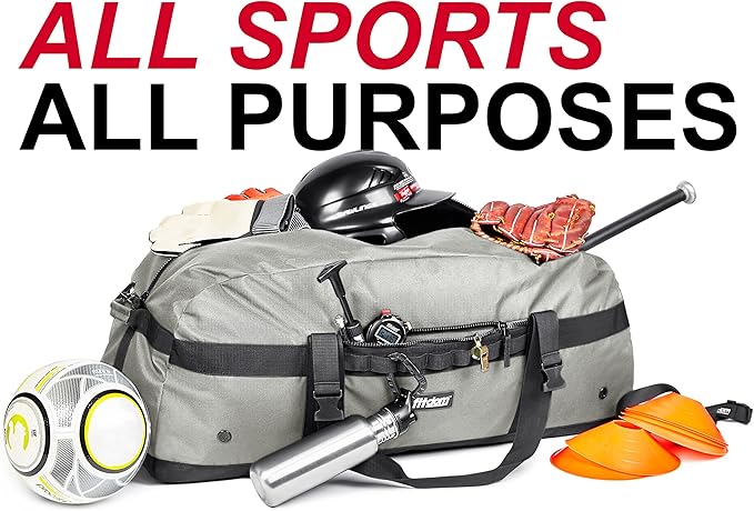 Fitdom 132L 36" Heavy Duty Extra Large Sports Gym Equipment Travel Duffel Bag W/Adjustable Shoulder