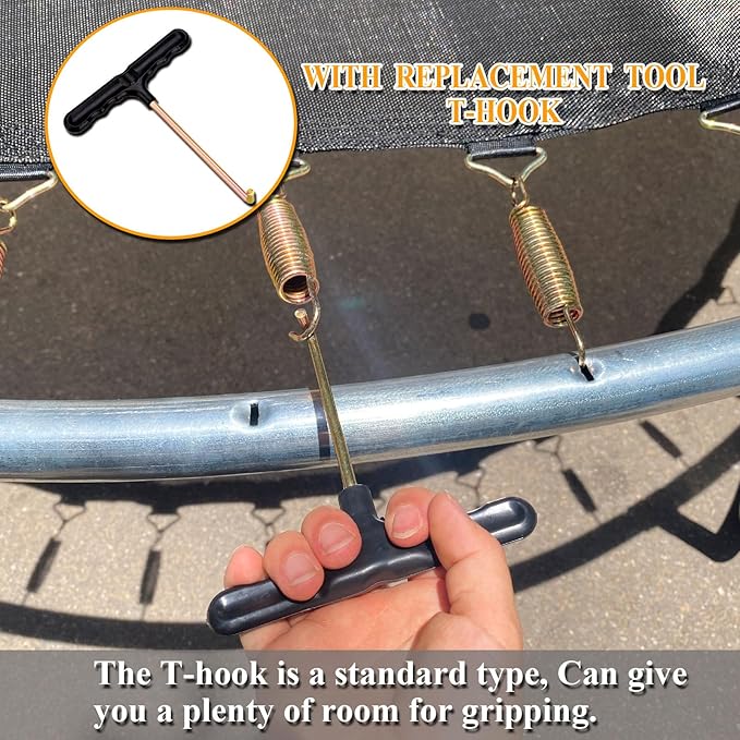 3.7'', 6.5'', 7'' Trampoline Springs,16pcs Heavy Duty Stainless Steel Replacement Trampoline