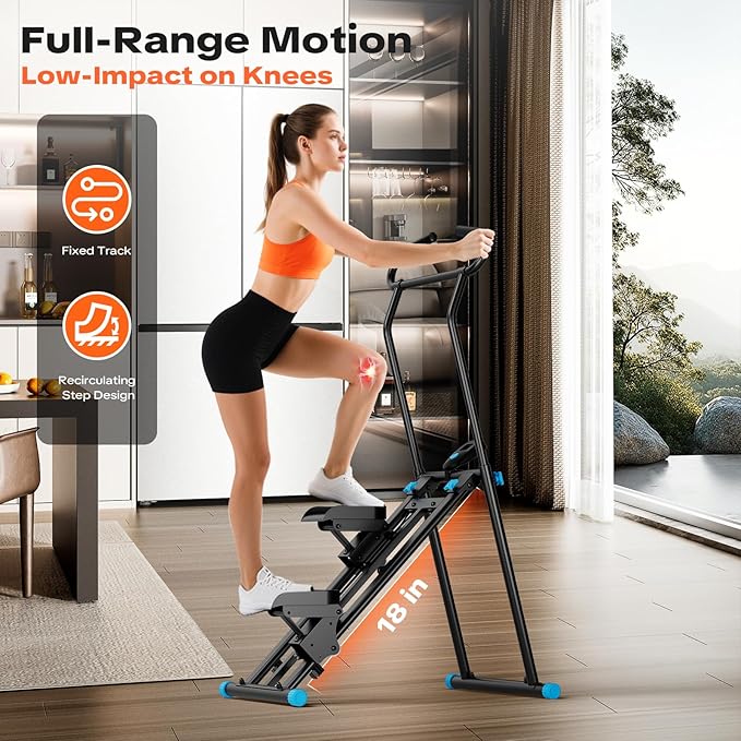 Stair Stepper for Home Gym, 2025 Upgrade Stair Climber w/ 3-Level Resistance & Height, Non-Slip